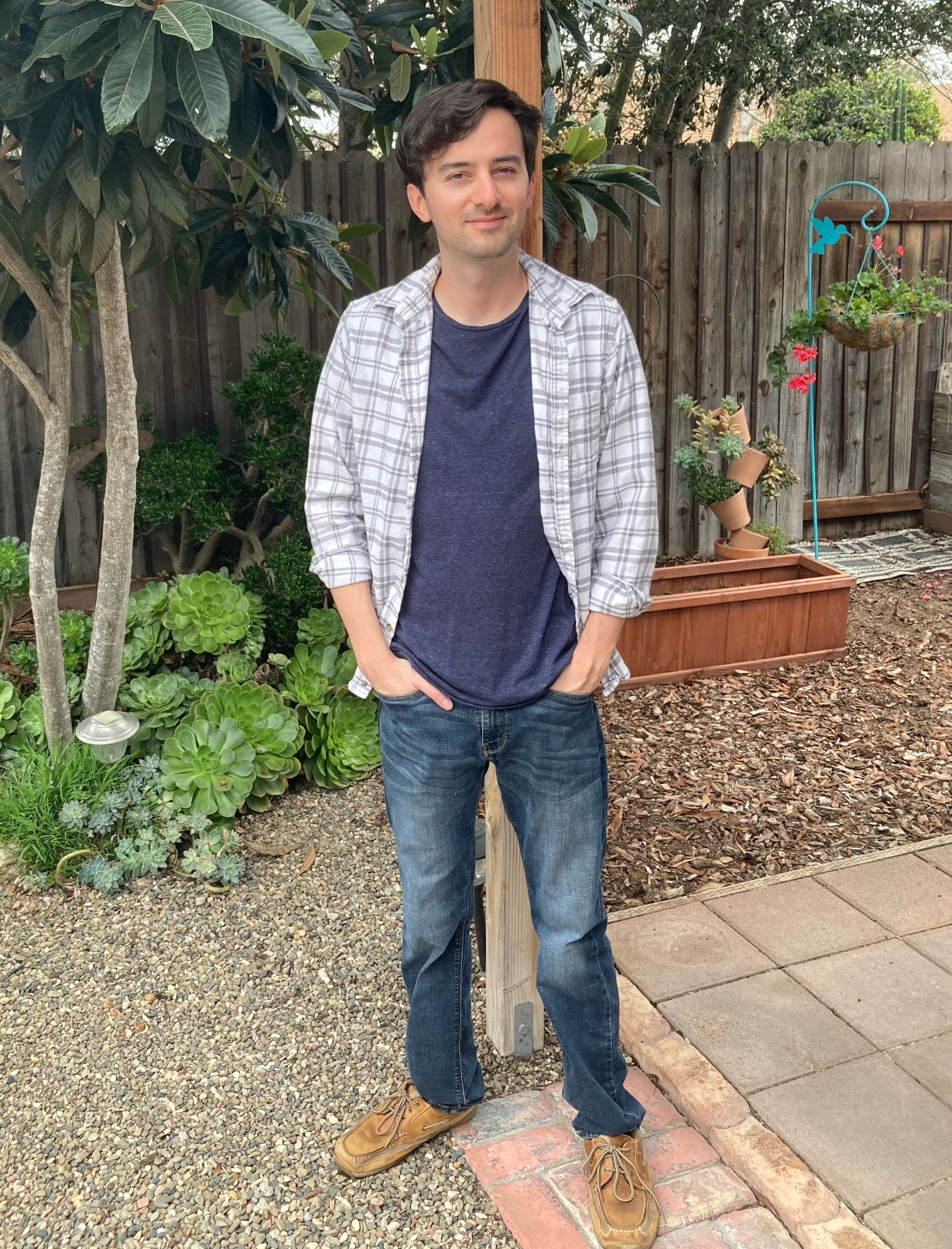 photo of Jeffrey in garden